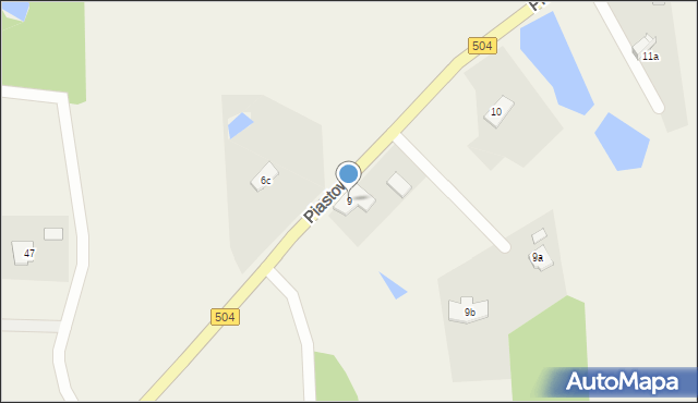 Piastowo, Piastowo, 9, mapa Piastowo