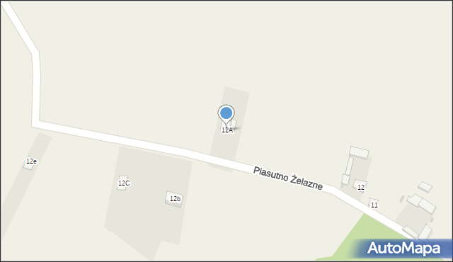 Piasutno Żelazne, Piasutno Żelazne, 12A, mapa Piasutno Żelazne