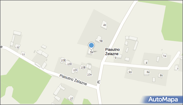 Piasutno Żelazne, Piasutno Żelazne, 5A, mapa Piasutno Żelazne