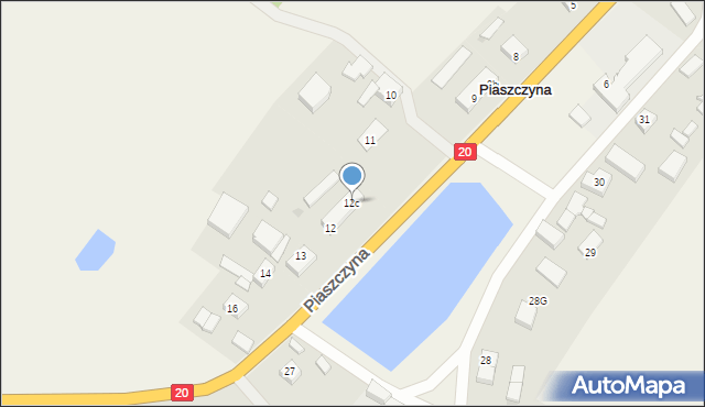 Piaszczyna, Piaszczyna, 12c, mapa Piaszczyna