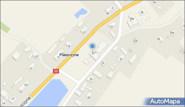 Piaszczyna, Piaszczyna, 6, mapa Piaszczyna