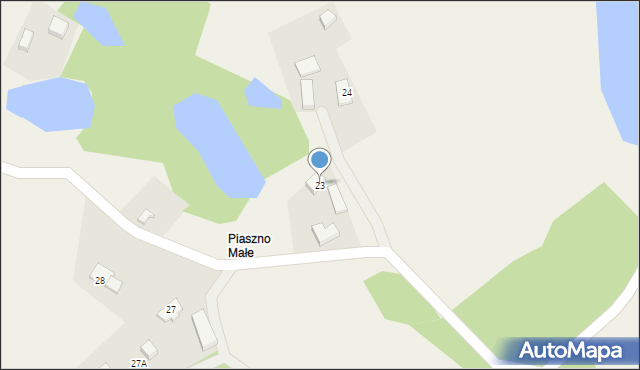 Piaszno, Piaszno, 23, mapa Piaszno