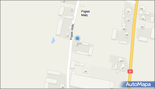Piątek Mały, Piątek Mały, 23, mapa Piątek Mały