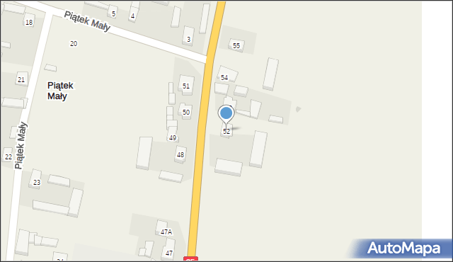 Piątek Mały, Piątek Mały, 52, mapa Piątek Mały