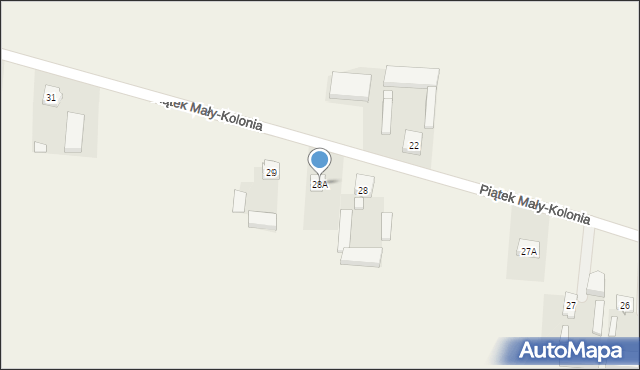 Piątek Mały-Kolonia, Piątek Mały-Kolonia, 28A, mapa Piątek Mały-Kolonia