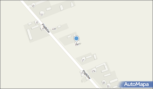Piątków, Piątków, 16a, mapa Piątków
