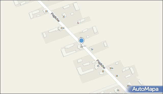 Piątków, Piątków, 33, mapa Piątków