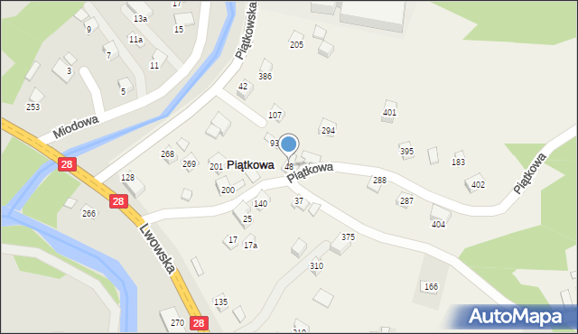 Piątkowa, Piątkowa, 48, mapa Piątkowa