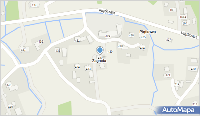 Piątkowa, Piątkowa, 432, mapa Piątkowa