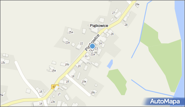 Piątkowice, Piątkowice, 21a, mapa Piątkowice