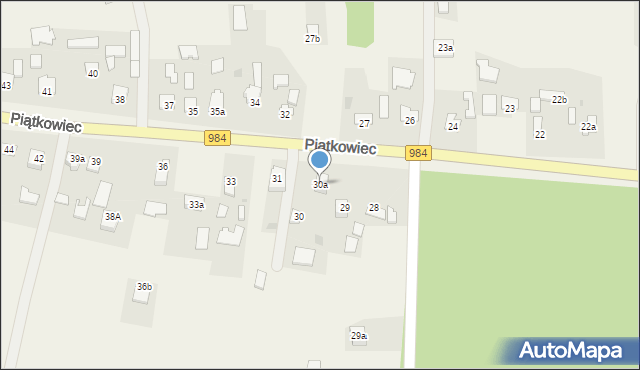 Piątkowiec, Piątkowiec, 30a, mapa Piątkowiec