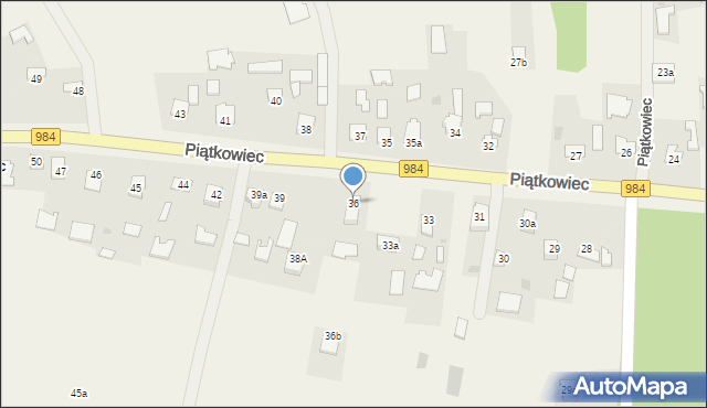 Piątkowiec, Piątkowiec, 36, mapa Piątkowiec