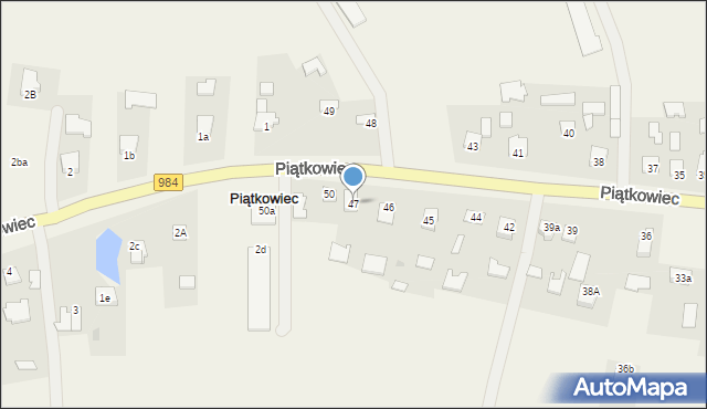 Piątkowiec, Piątkowiec, 47, mapa Piątkowiec