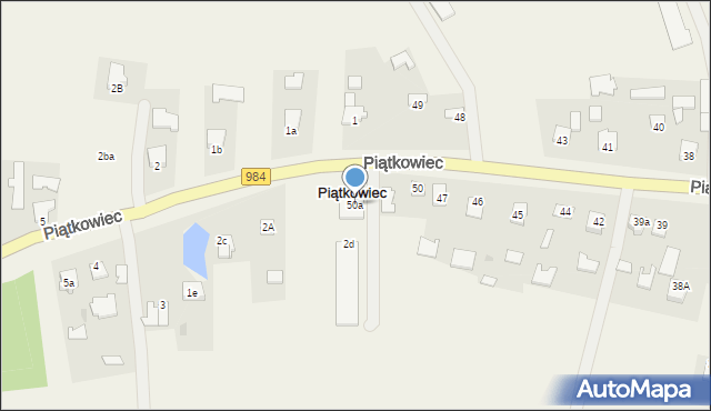 Piątkowiec, Piątkowiec, 50a, mapa Piątkowiec