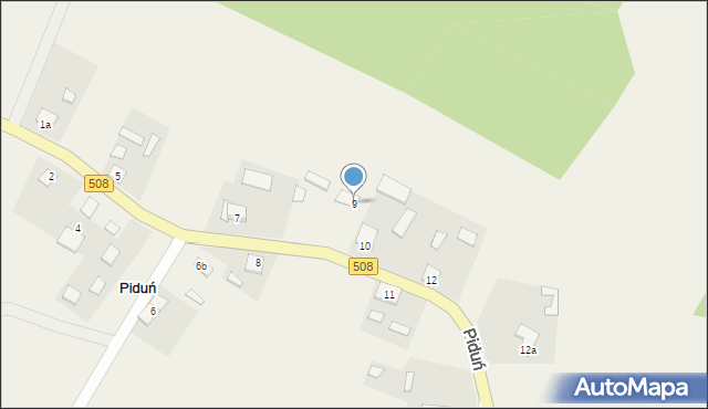 Piduń, Piduń, 9, mapa Piduń