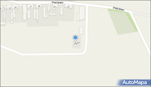 Piecewo, Piecewo, 20a, mapa Piecewo