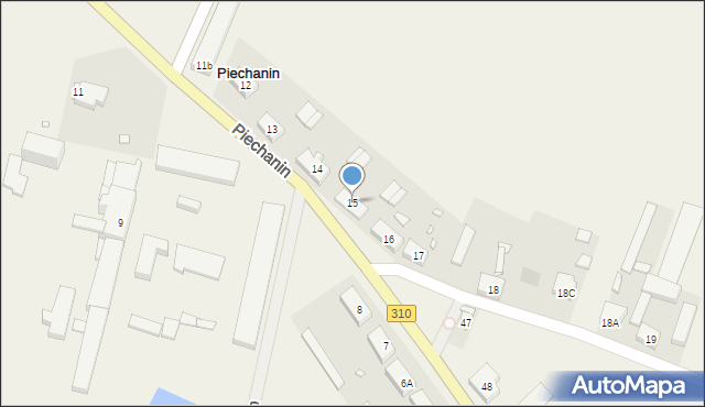 Piechanin, Piechanin, 15, mapa Piechanin