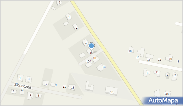 Piechanin, Piechanin, 1E, mapa Piechanin