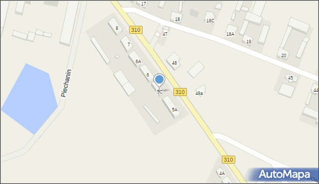Piechanin, Piechanin, 5C, mapa Piechanin