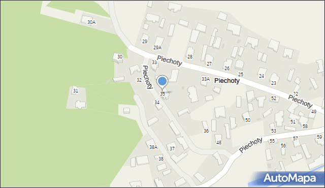 Piechoty, Piechoty, 35, mapa Piechoty