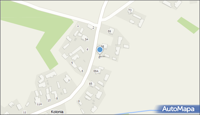 Piechoty, Piechoty, 67, mapa Piechoty