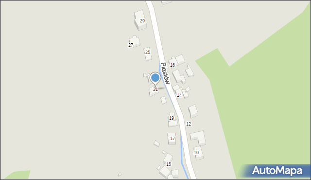 Piechowice, Piastów, 21, mapa Piechowice