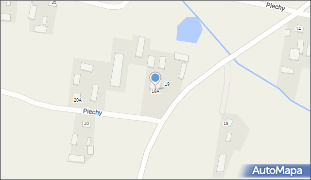 Piechy, Piechy, 19A, mapa Piechy