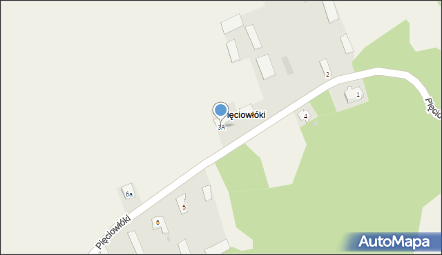 Pięciowłóki, Pięciowłóki, 3A, mapa Pięciowłóki