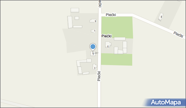 Piećki, Piećki, 5, mapa Piećki