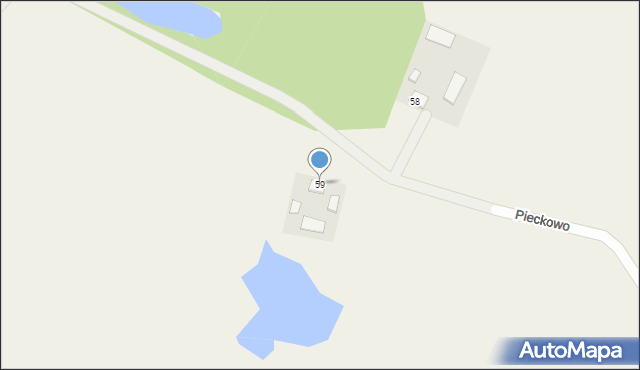 Pieckowo, Pieckowo, 59, mapa Pieckowo