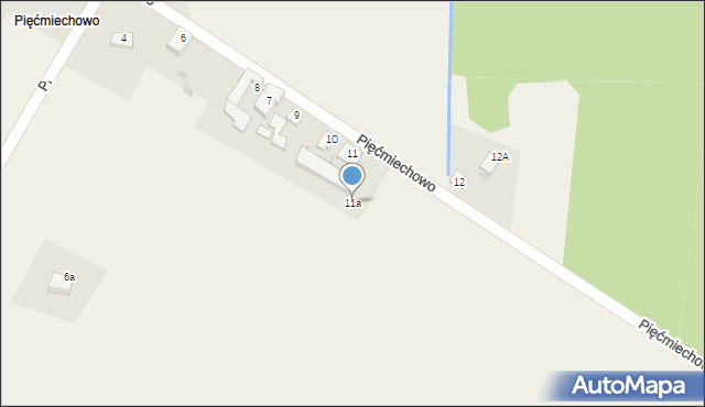 Pięćmiechowo, Pięćmiechowo, 11a, mapa Pięćmiechowo