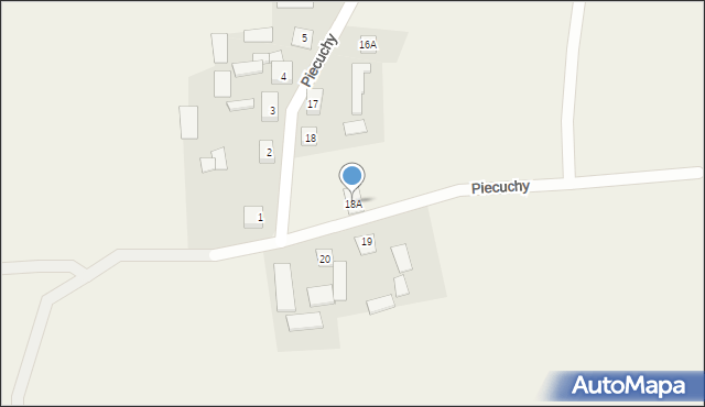 Piecuchy, Piecuchy, 18A, mapa Piecuchy