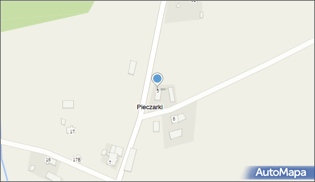 Pieczarki, Pieczarki, 5, mapa Pieczarki