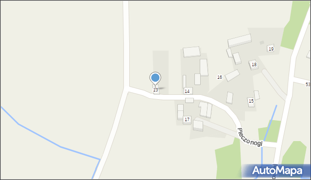 Pieczonogi, Pieczonogi, 13, mapa Pieczonogi