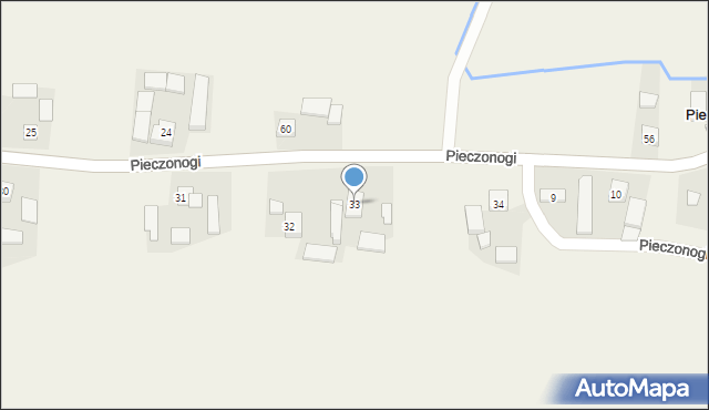 Pieczonogi, Pieczonogi, 33, mapa Pieczonogi