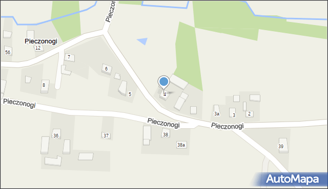 Pieczonogi, Pieczonogi, 4, mapa Pieczonogi