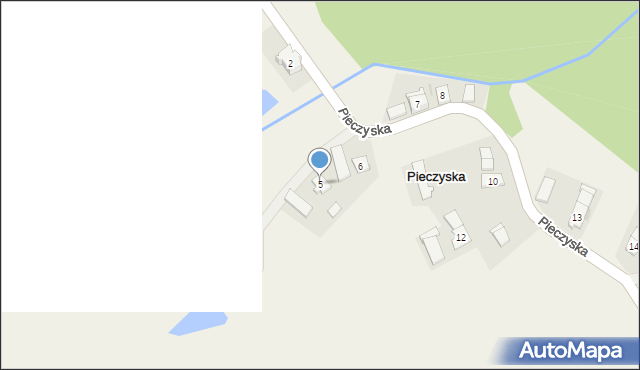 Pieczyska, Pieczyska, 5, mapa Pieczyska