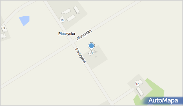 Pieczyska, Pieczyska, 11, mapa Pieczyska