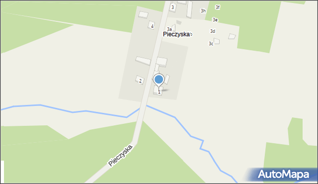 Pieczyska, Pieczyska, 1, mapa Pieczyska