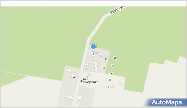 Pieczyska, Pieczyska, 3j, mapa Pieczyska