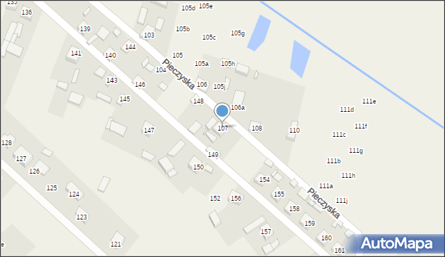 Pieczyska, Pieczyska, 107, mapa Pieczyska