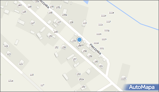 Pieczyska, Pieczyska, 155, mapa Pieczyska