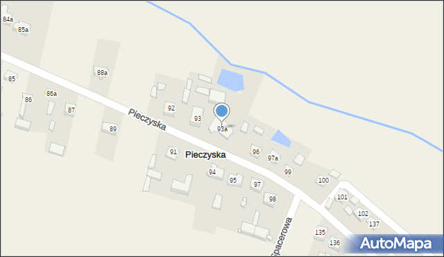 Pieczyska, Pieczyska, 93a, mapa Pieczyska