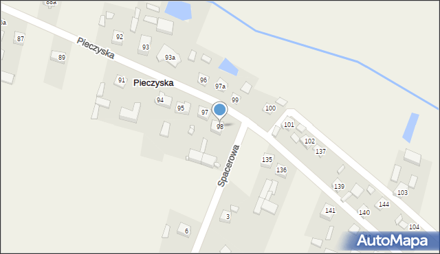 Pieczyska, Pieczyska, 98, mapa Pieczyska