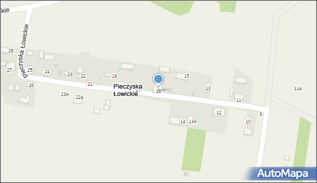 Pieczyska Łowickie, Pieczyska Łowickie, 16, mapa Pieczyska Łowickie