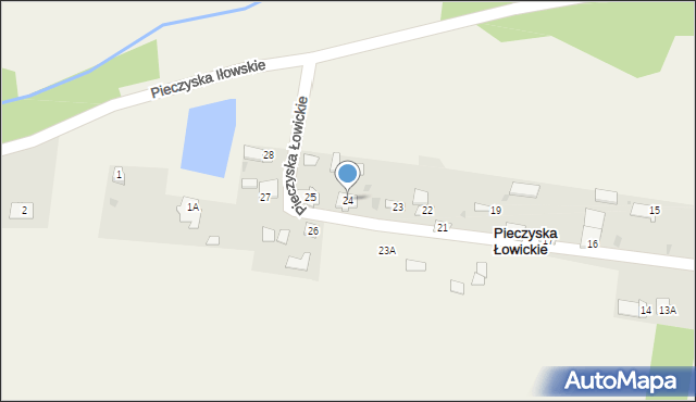 Pieczyska Łowickie, Pieczyska Łowickie, 24, mapa Pieczyska Łowickie