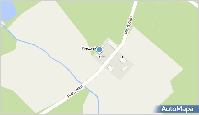 Pieczysko, Pieczysko, 1, mapa Pieczysko