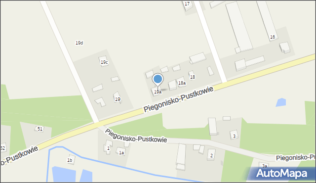 Piegonisko-Pustkowie, Piegonisko-Pustkowie, 19a, mapa Piegonisko-Pustkowie
