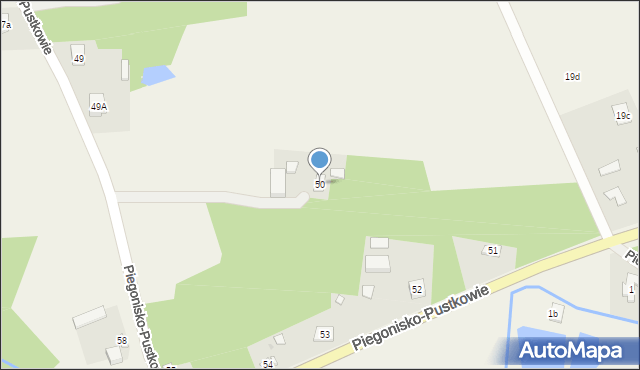 Piegonisko-Pustkowie, Piegonisko-Pustkowie, 50, mapa Piegonisko-Pustkowie
