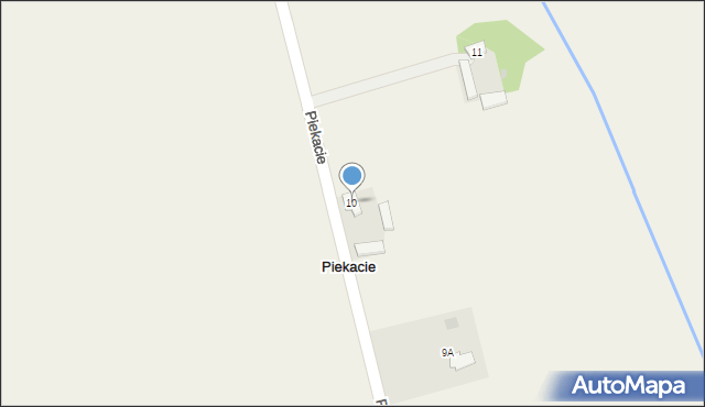 Piekacie, Piekacie, 10, mapa Piekacie